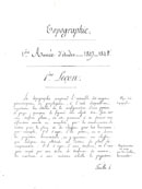 LE BLANC, Topographie 1e année 1847-1848 ; 1848-1849 ; 1e et 2e divisions, cours /de Mr le Cd du Génie Le Blanc - © NUMIX-SABIX