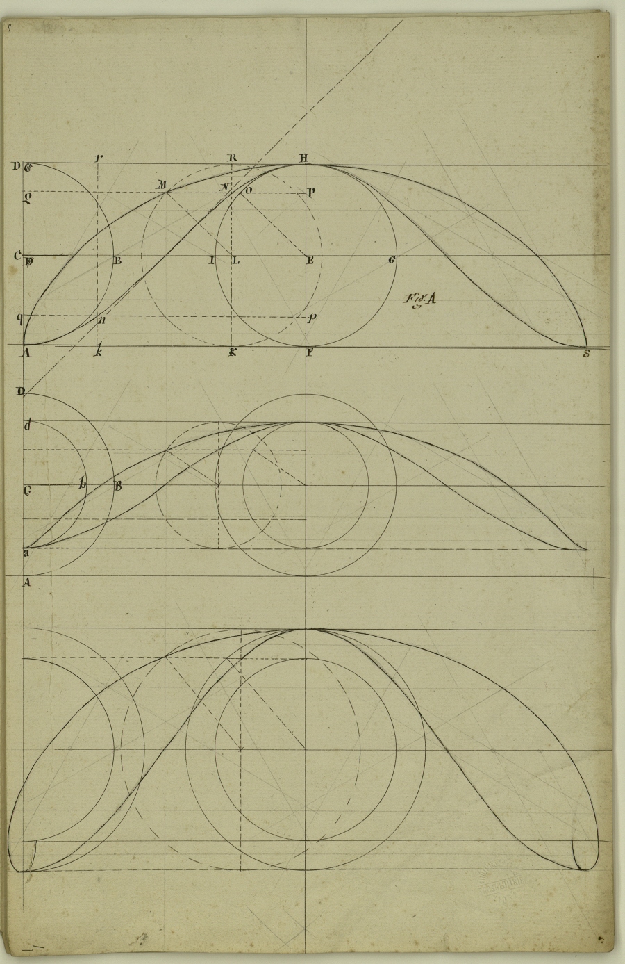 Extrait des observations sur la composition des mouvements, et sur le moyen de trouver les tangentes des lignes courbes, par M. de Roberval(sic)