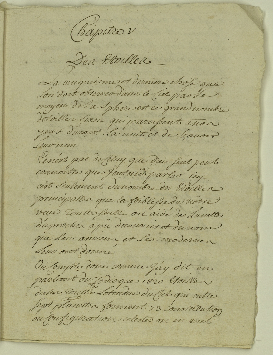 Traité de la cosmographie. Le chavalier des Bergerier 1735