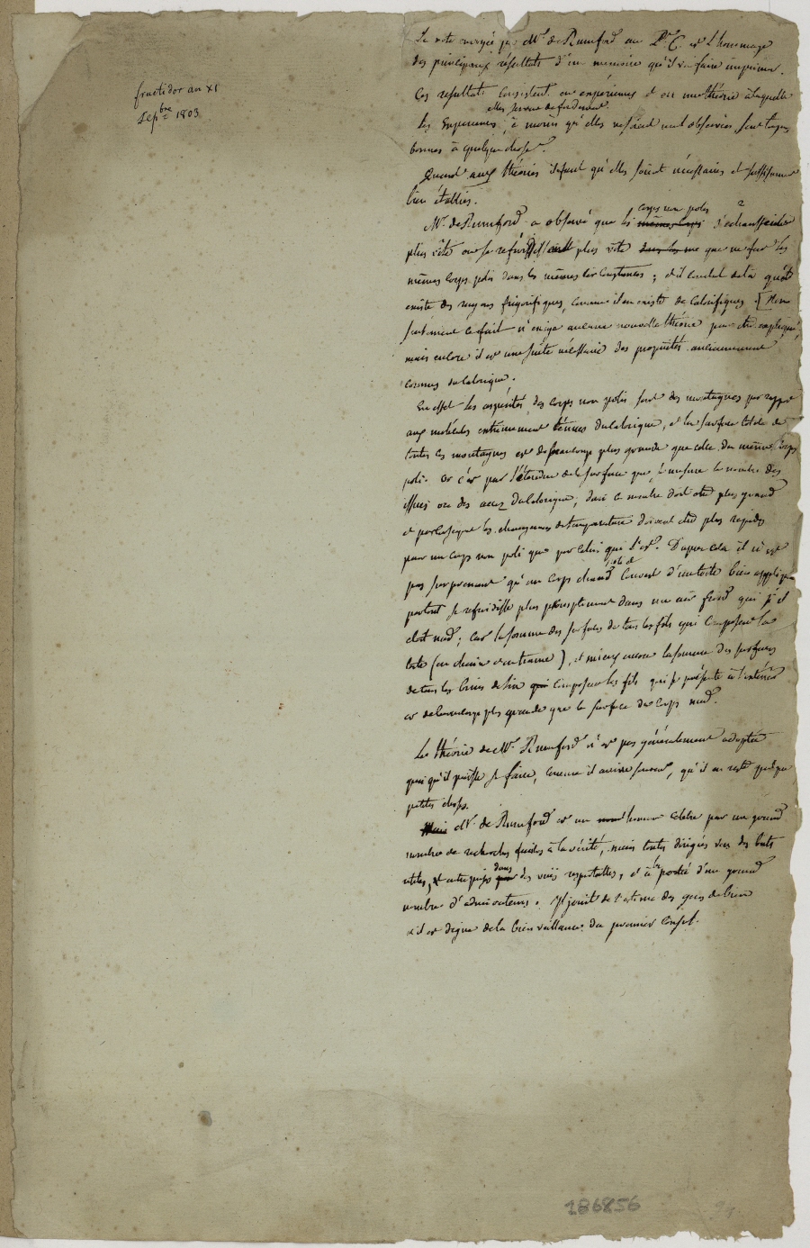 Rapport sur un ouvrage de M. Rumfort, envoyé au Premier Consul (fructidor an XI sept. 1803)